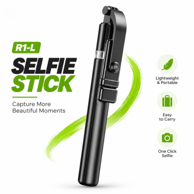 R1L 3-In-1 Wireless Bluetooth Remote Selfie Stick With Tripod